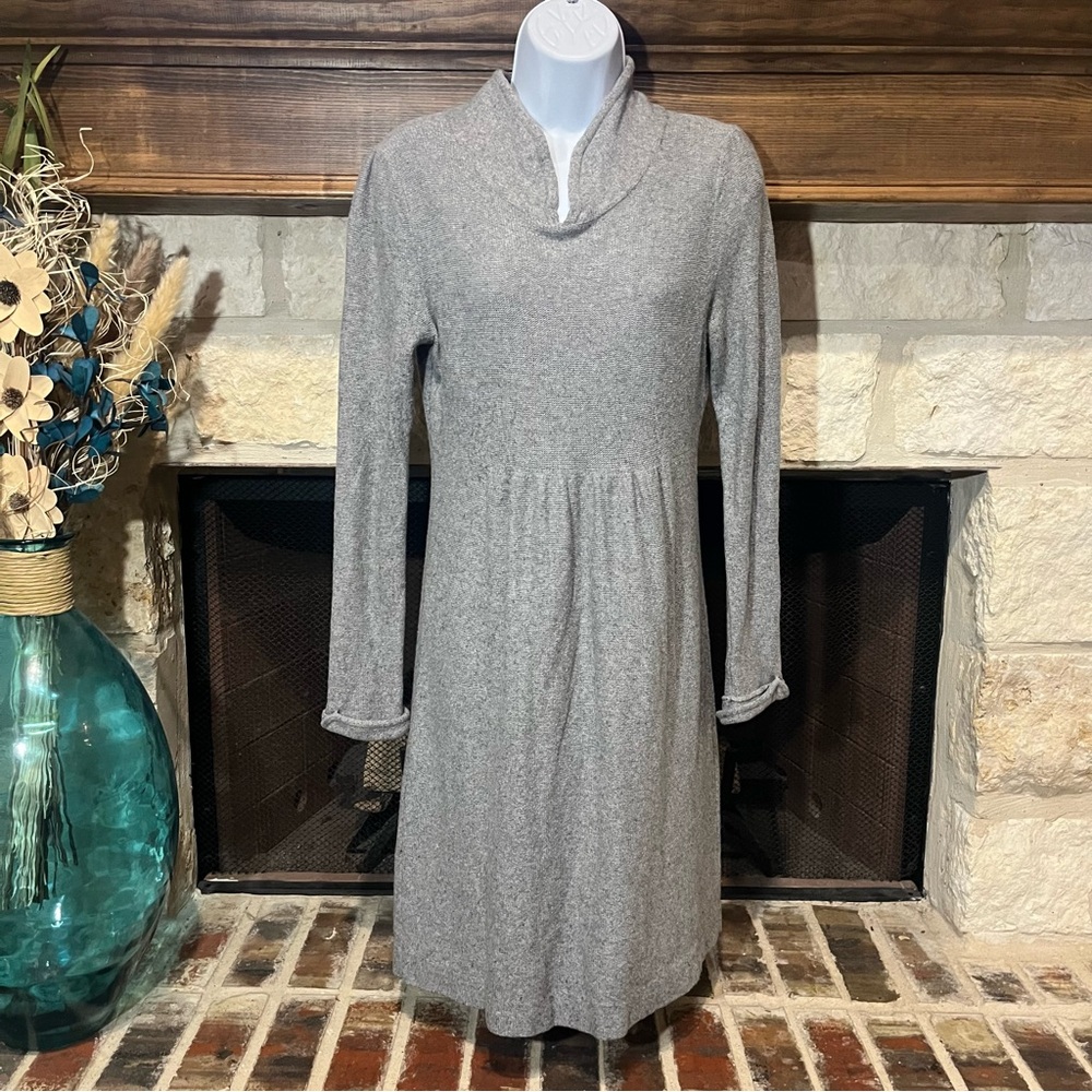 Boden Cotton Cashmere Blend Gray Sweater dress